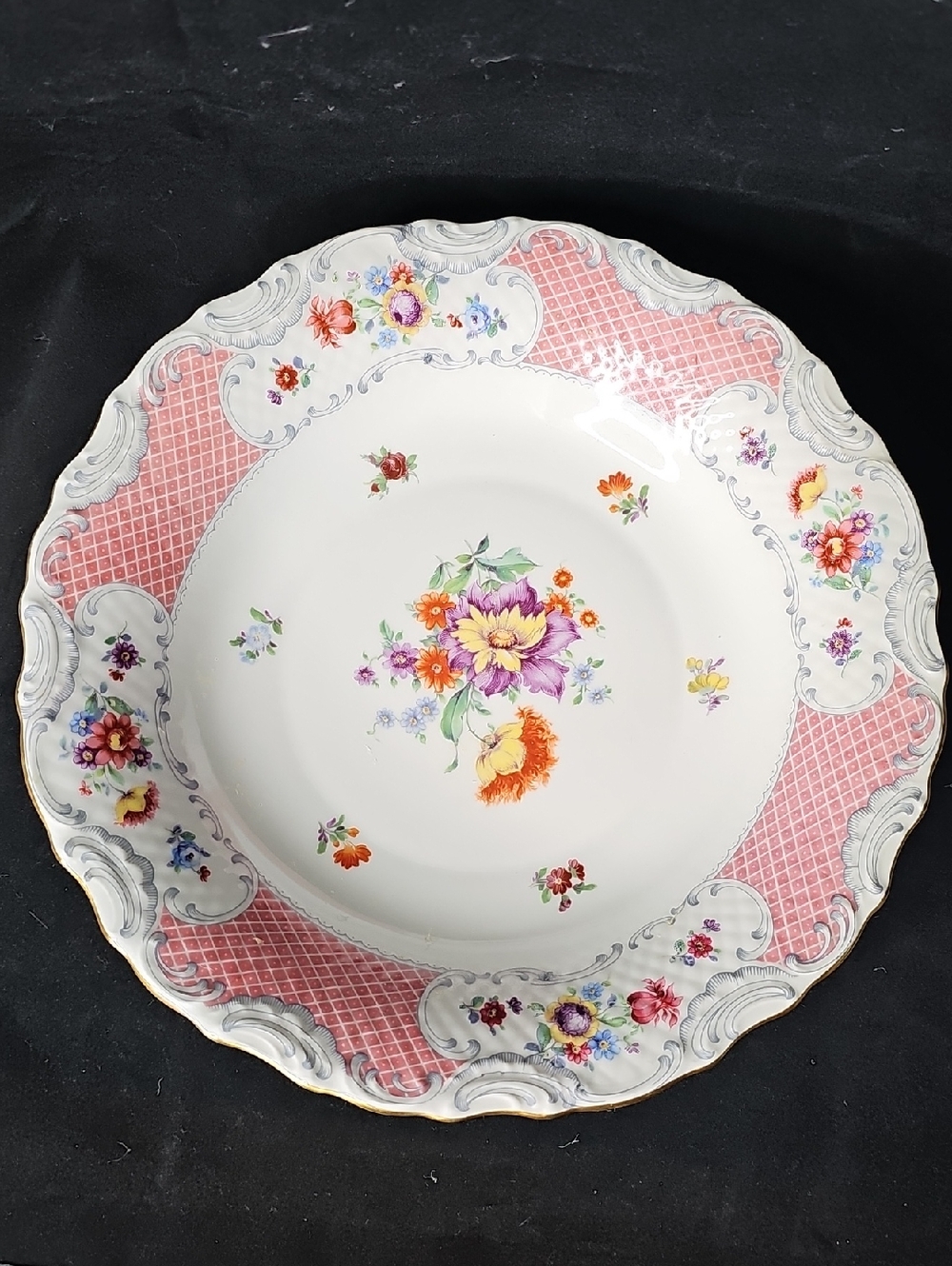 Vintage Schumann Bavaria Dresden Flowers Serving Dish